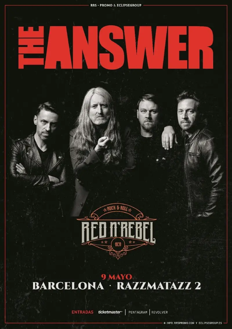 Red n'Rebel calienta con autoridad el escenario de The Answer según Satan Arise Red n'Rebel en Razzmatazz 2 junto a The Answer